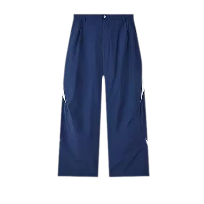 Pleated Color-Block Nylon Trousers