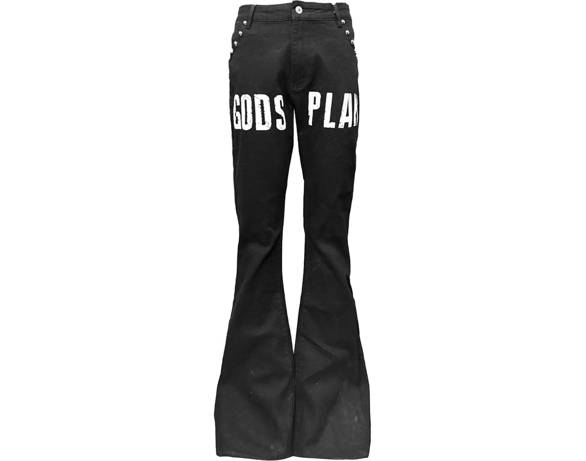 Rivet Flare Graphic Jeans