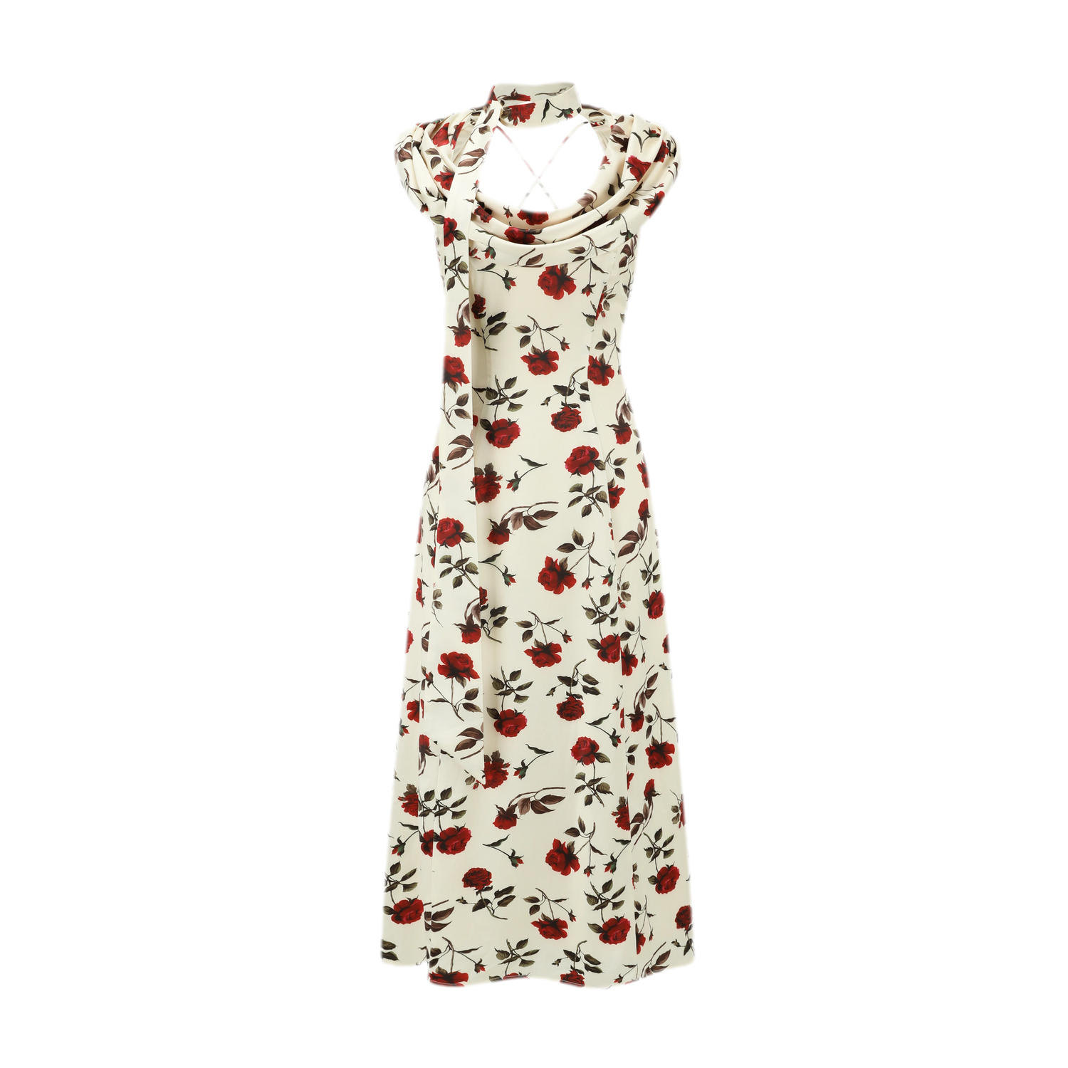 Floral Draped Maxi Dress