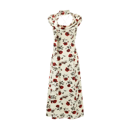Floral Draped Maxi Dress