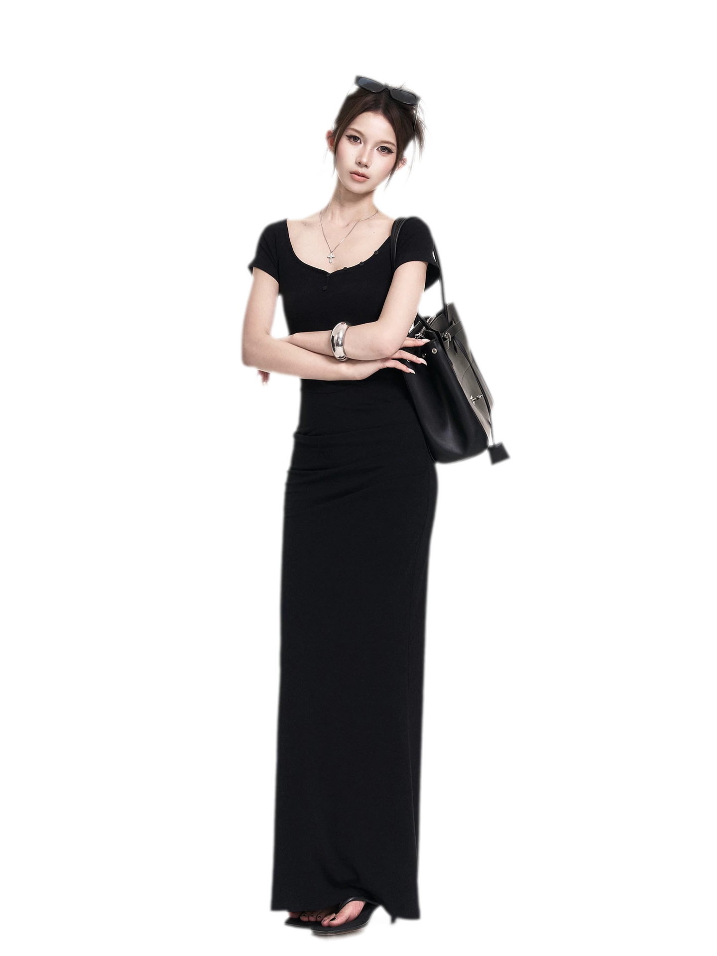 Sweetheart Ruched Maxi Dress