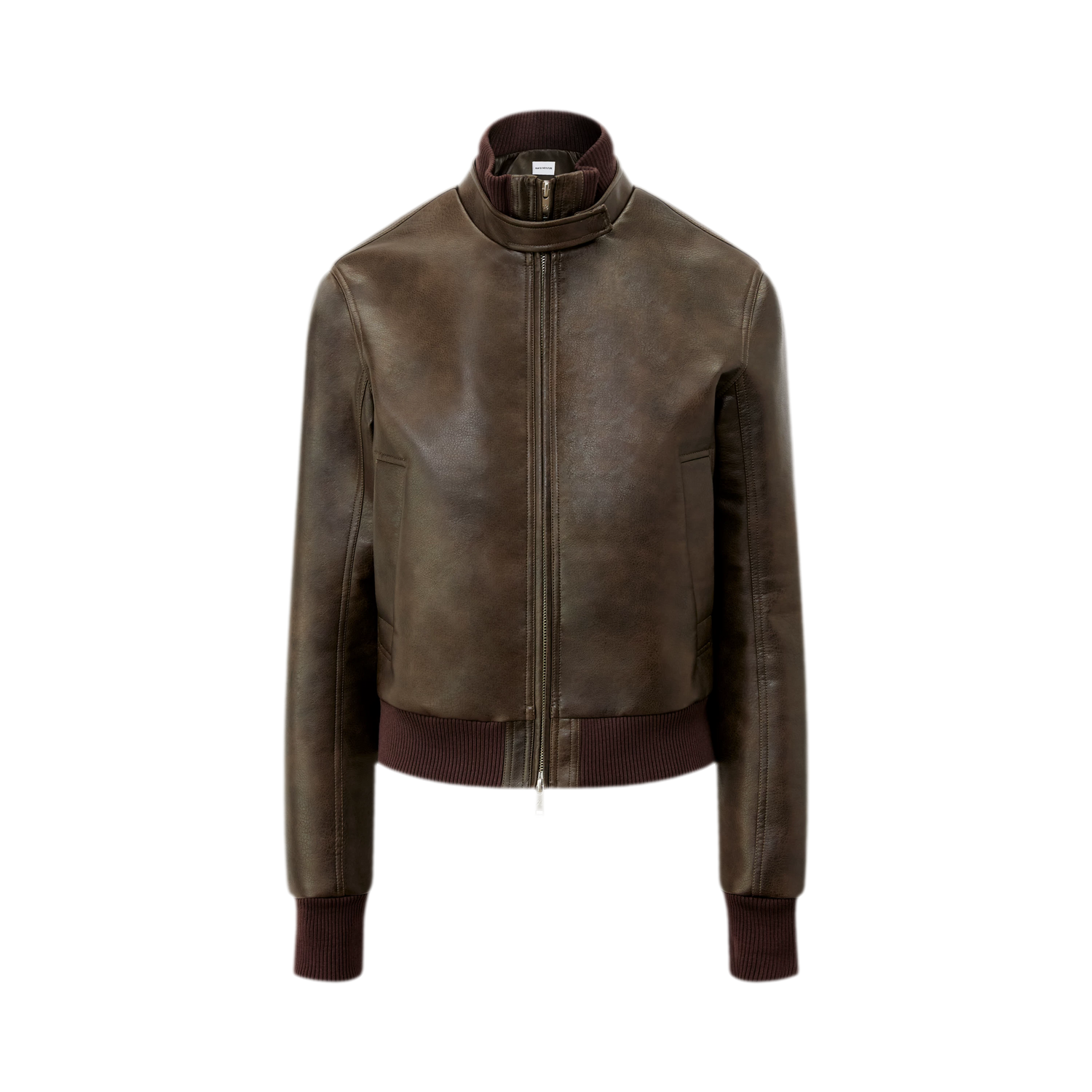 Matte Cropped Biker Jacket