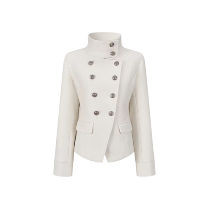 Structured Napoleon Double-Breasted Jacket