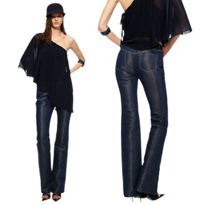 Pearl Sheen Flare Jeans