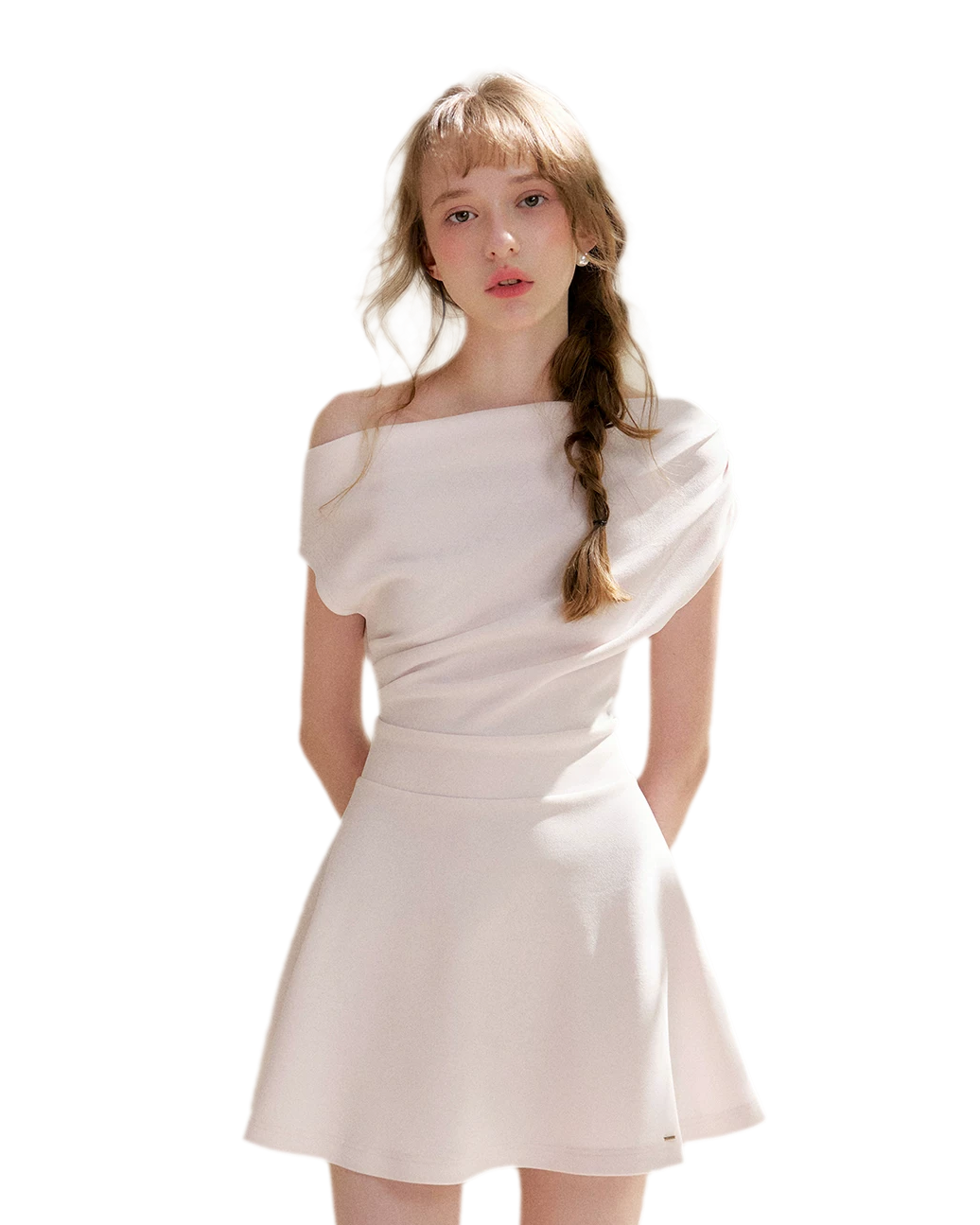 Romantic French Off-Shoulder Short Dress