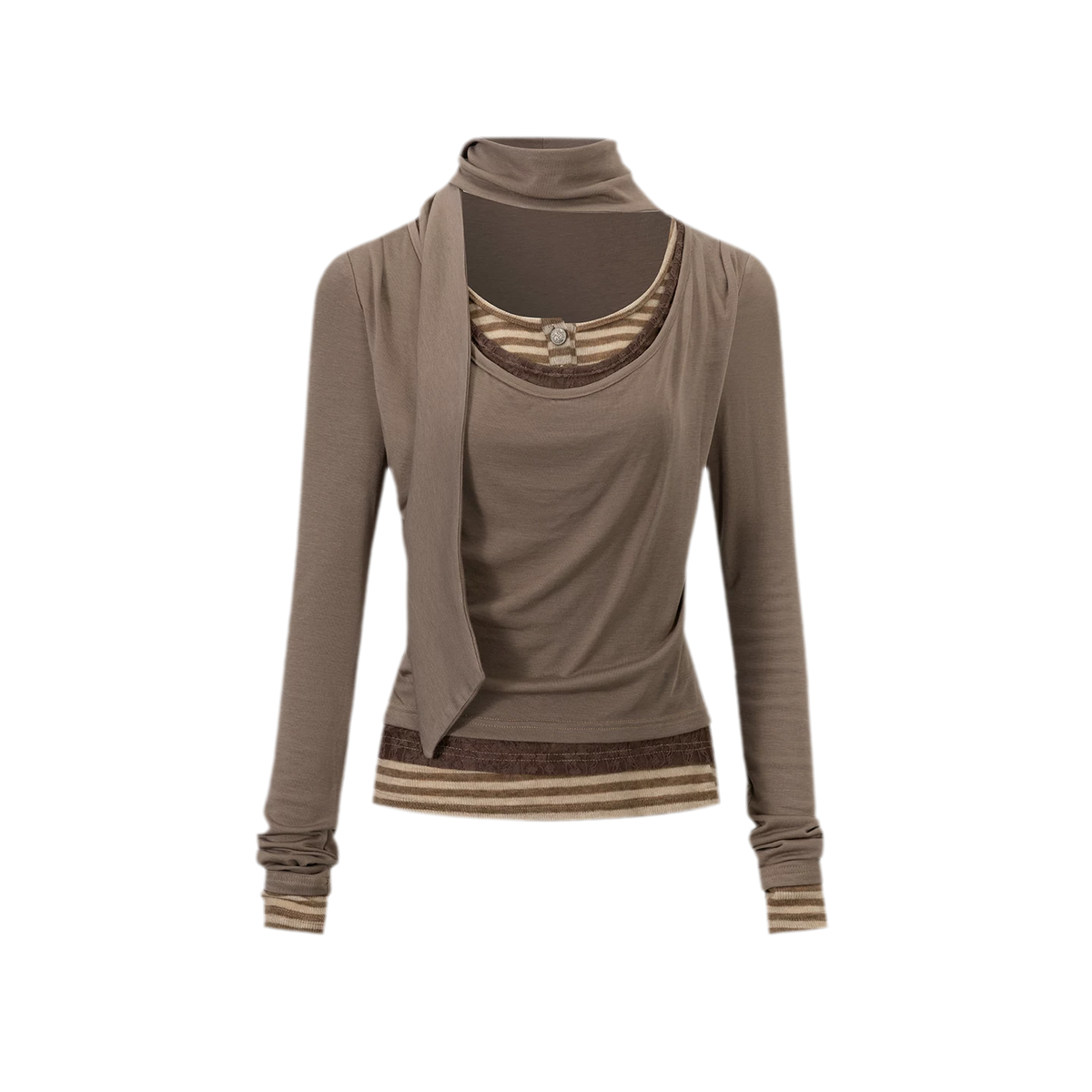 Vintage top met kanten lagen