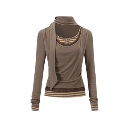 Vintage top met kanten lagen
