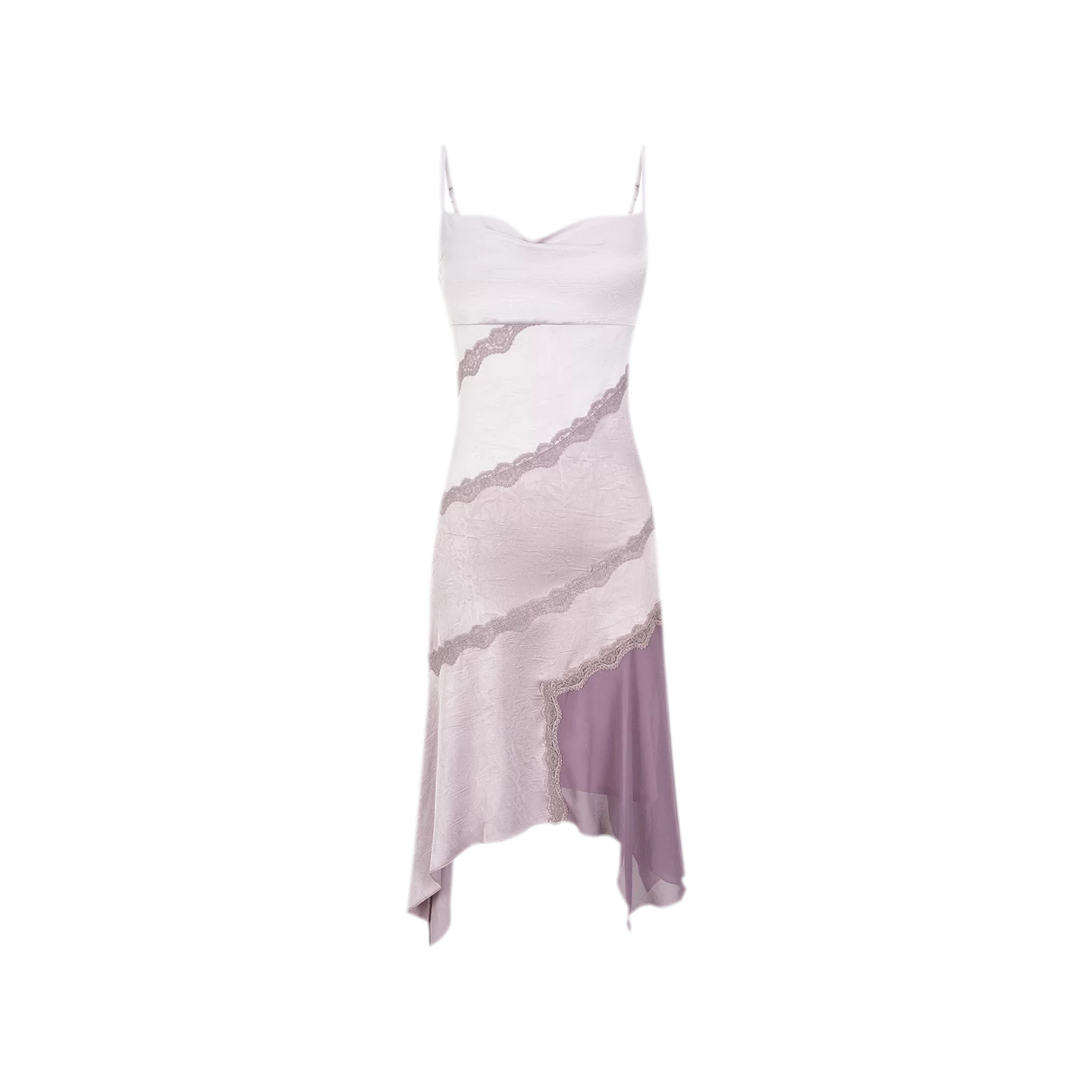 Asymmetric Satin Cami Dress