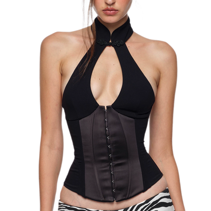 Halter Corset Cheongsam Top