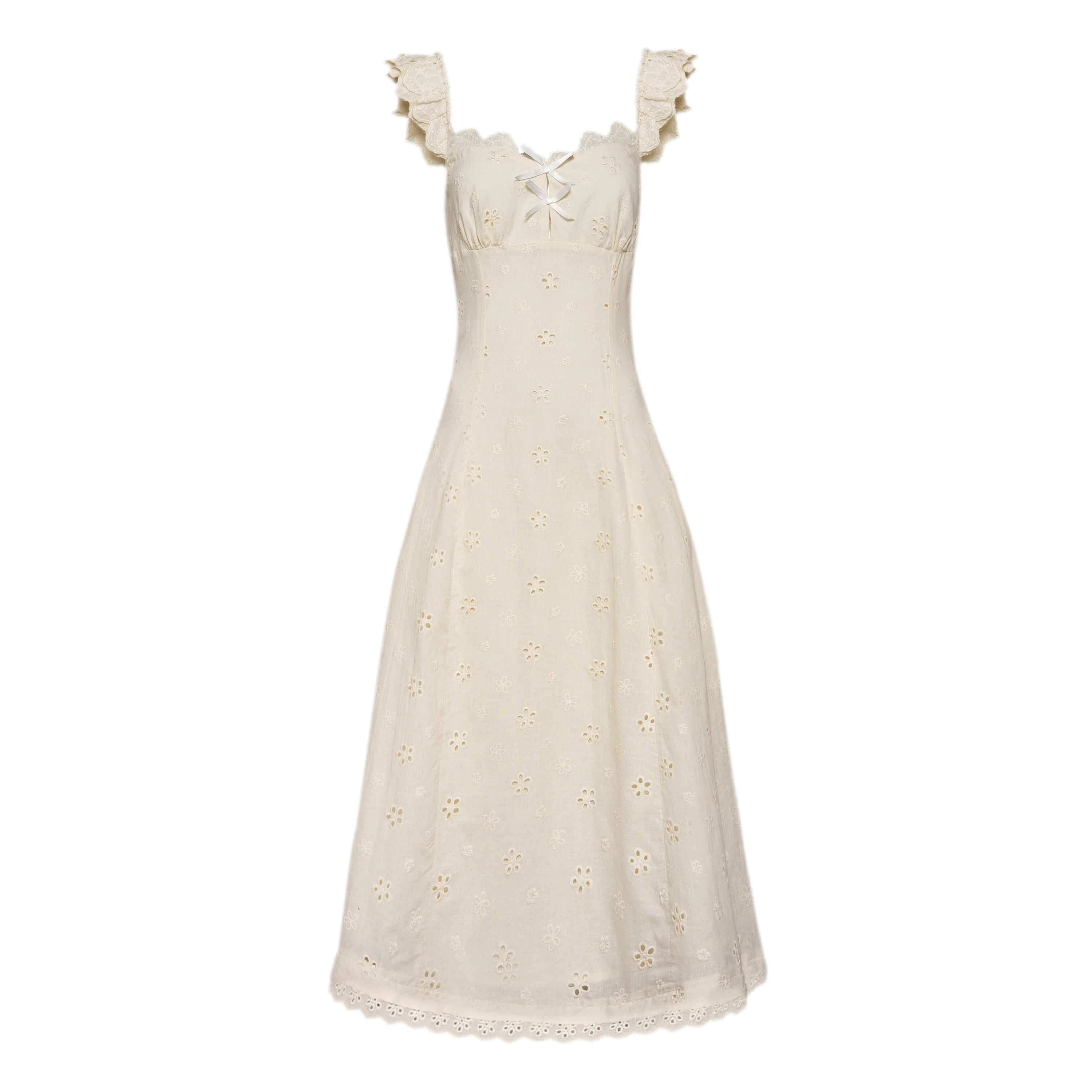 Lace Embroidery Maxi Dress