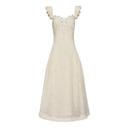 Lace Embroidery Maxi Dress