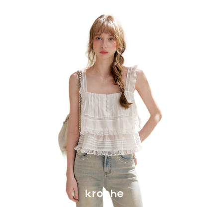 Lace Edge Camisole and Skirt Set