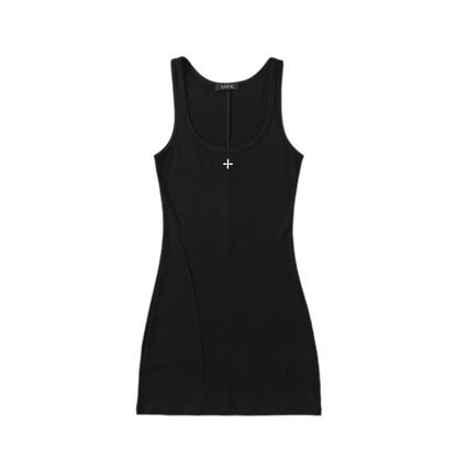 Silk U-Neck Tank Dress