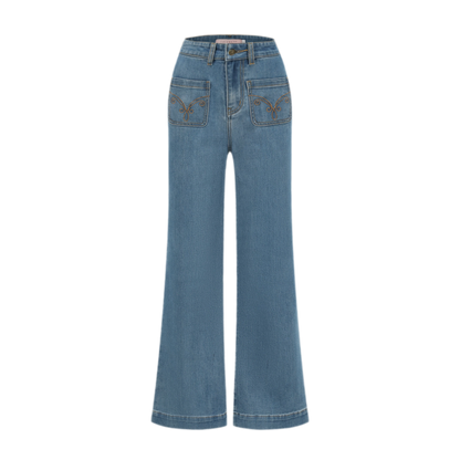 High-Waist Flared Jeans