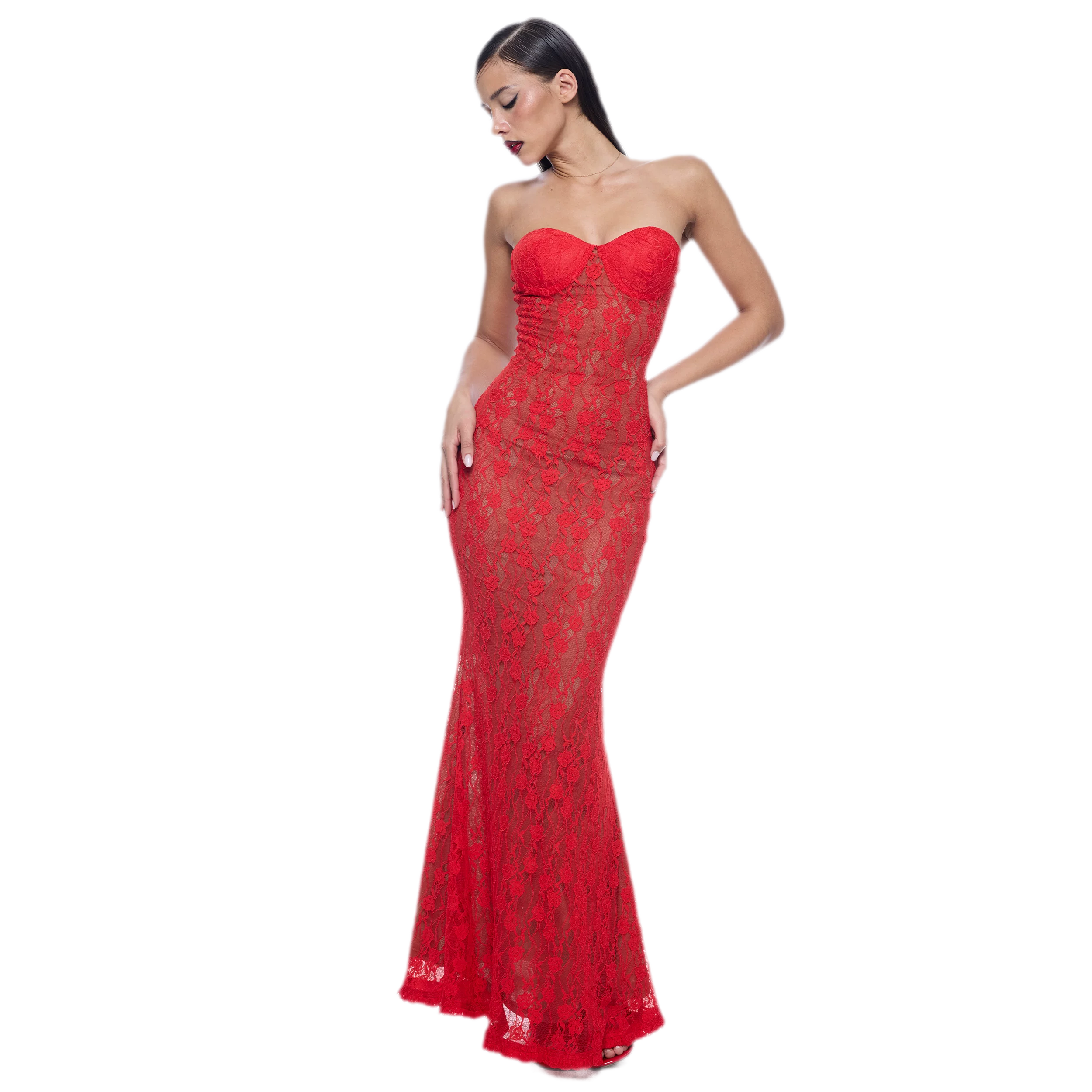 Lace Mermaid Maxi Dress