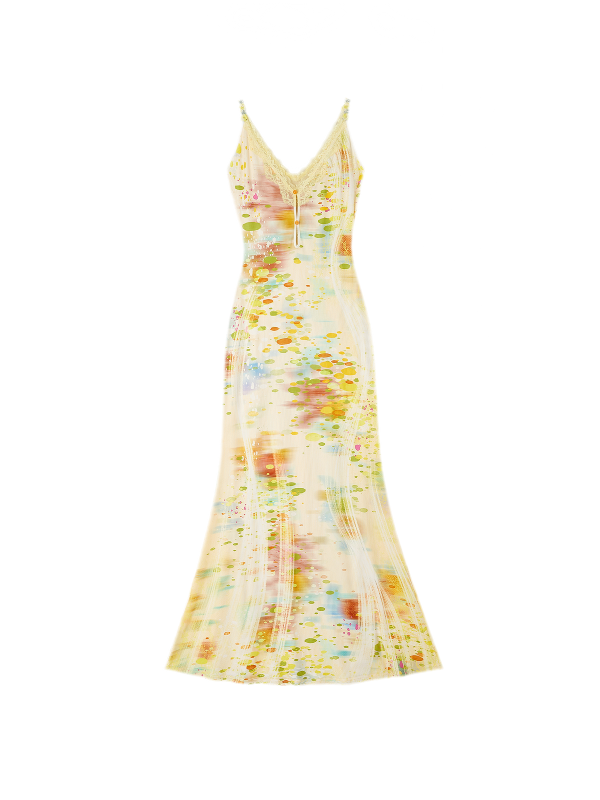 Lace Panel Fishtail Dress