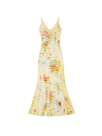 Lace Panel Fishtail Dress