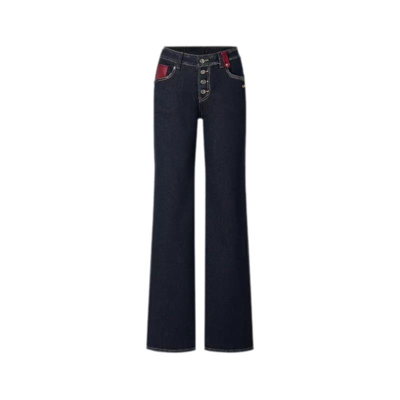 Washed Straight-Leg Jeans
