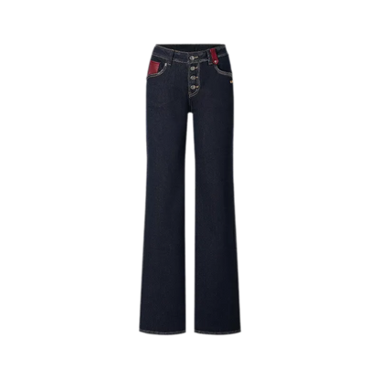 Washed Straight-Leg Jeans