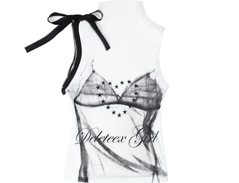 Designer Print Sleeveless Top