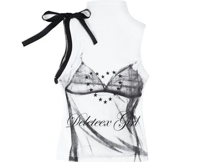 Designer Print Sleeveless Top