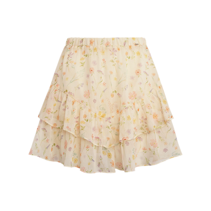 Romantic Chiffon Floral Short Skirt