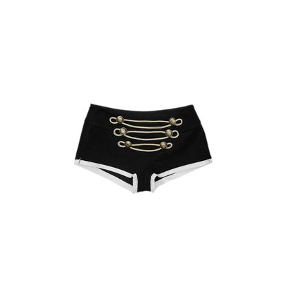 Metal Button Suit Shorts