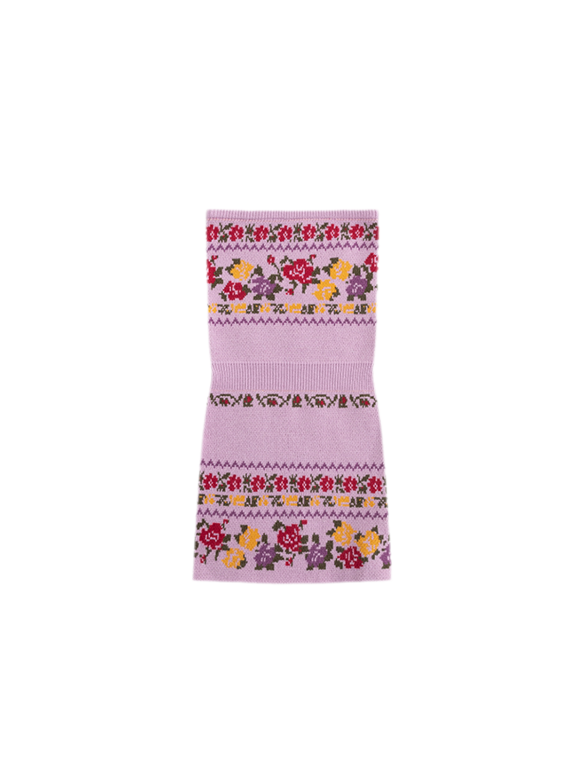 Robe pull rose Fair Isle