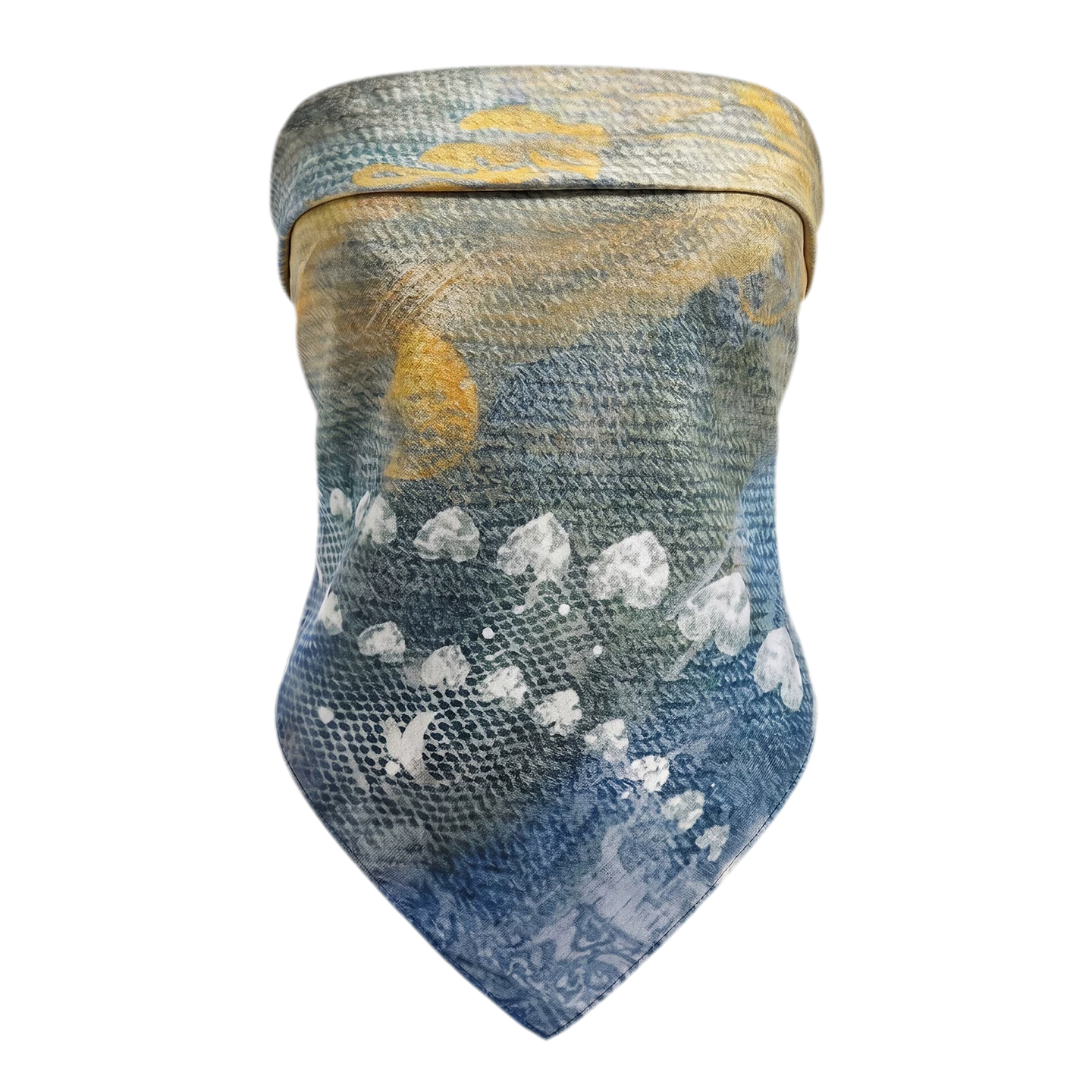 Denim Print Silk Scarf
