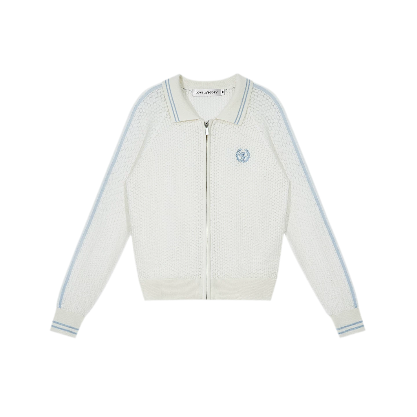 Openwork Knit Collared Jacket