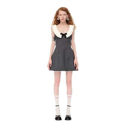 Rhinestone Bow A-Line Dress