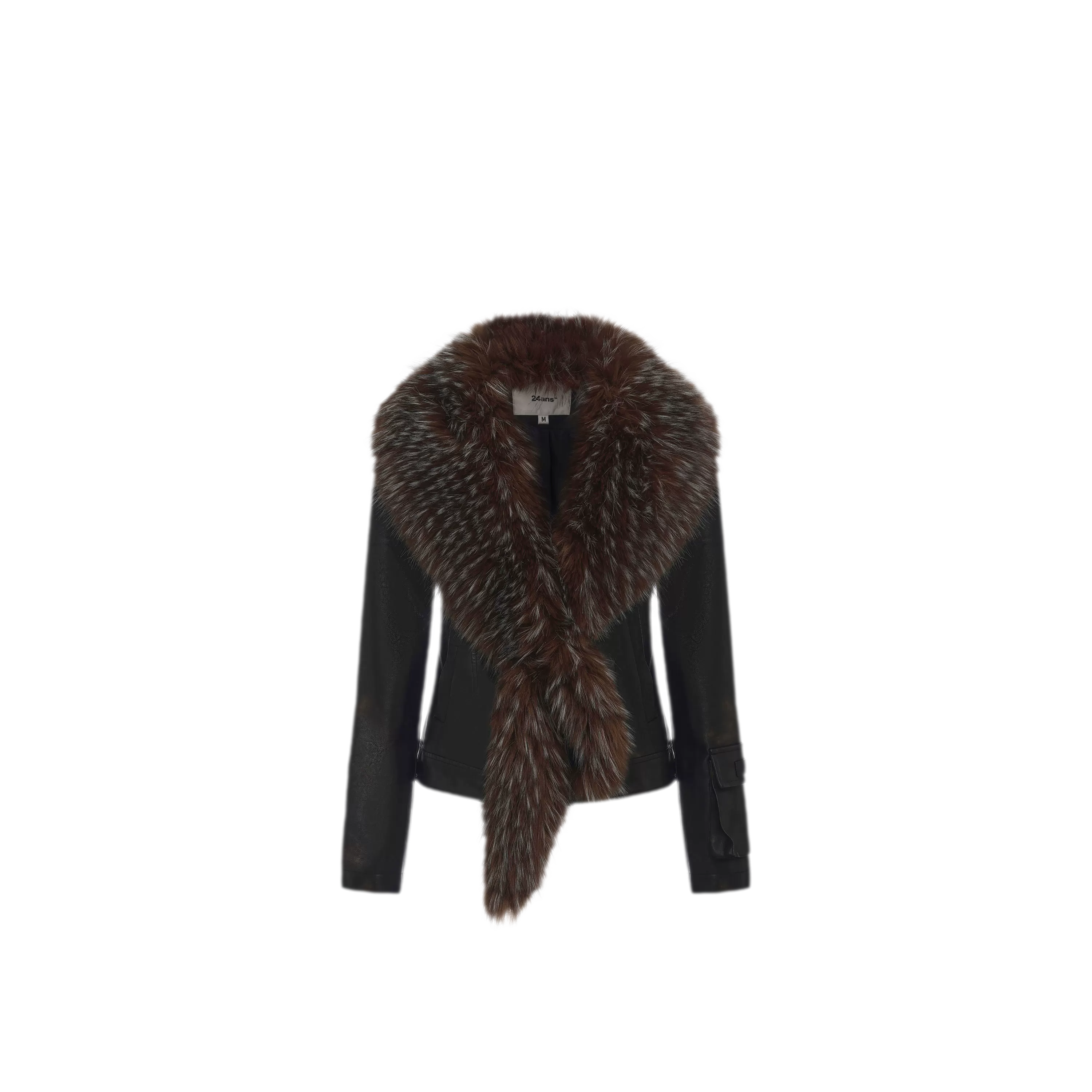 Detachable Collar Cropped Jacket