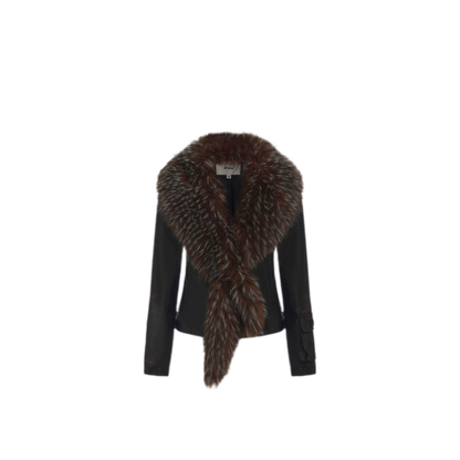 Detachable Collar Cropped Jacket