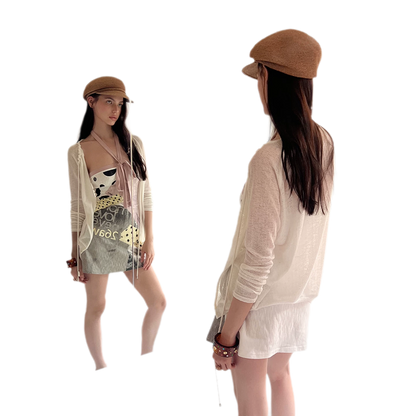 Summer Vintage Knit Sun Protection Cardigan
