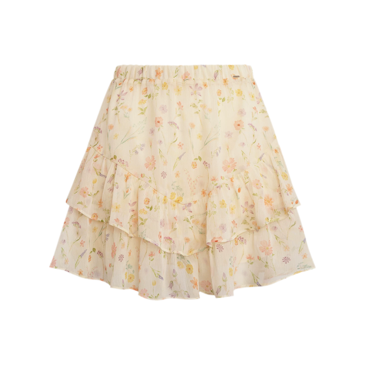 Romantic Chiffon Floral Short Skirt