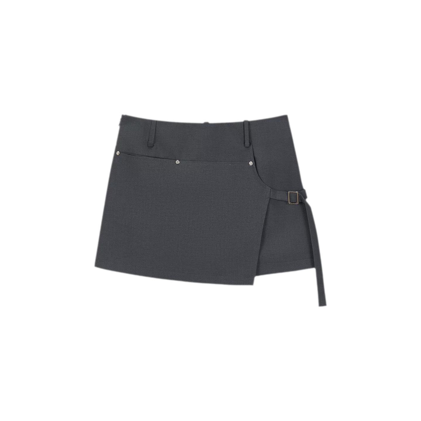 Asymmetric Wrap Mini Skirt