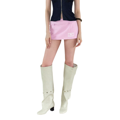 Summer Retro Pink Millennium Hip Skirt