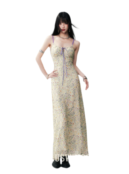 Iris Print Viscose Maxi