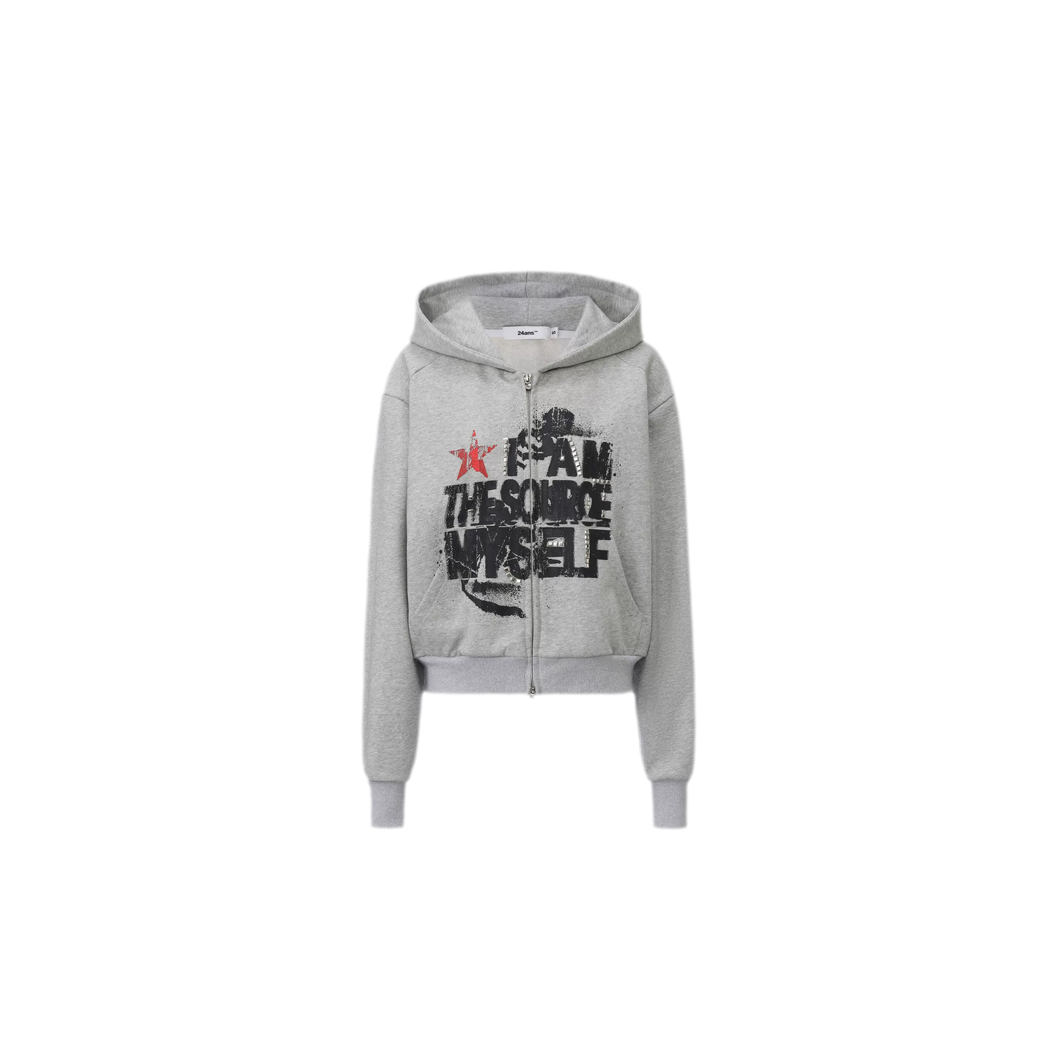 Graphic Cropped Hoodie Pants Set
