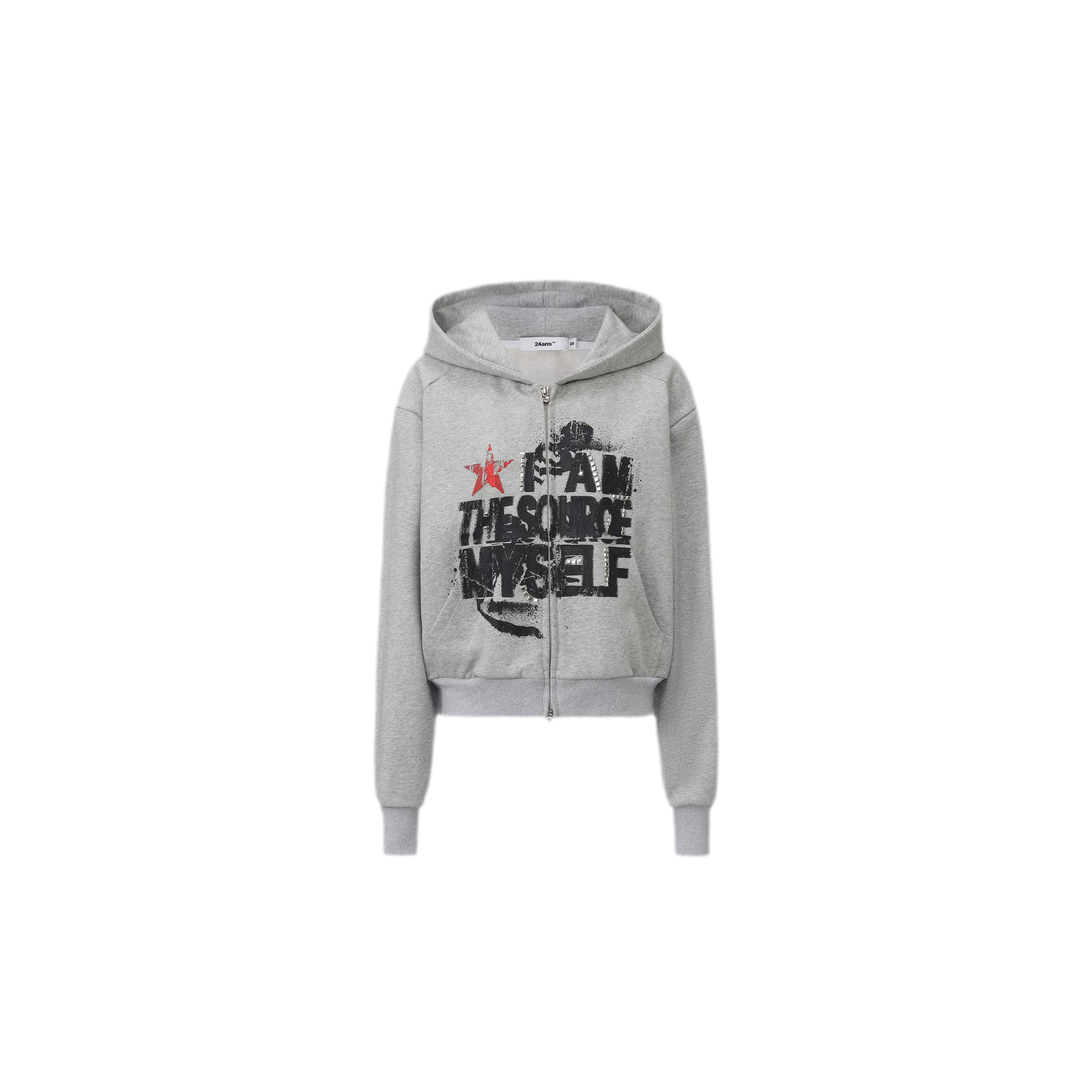Graphic Cropped Hoodie Pants Set