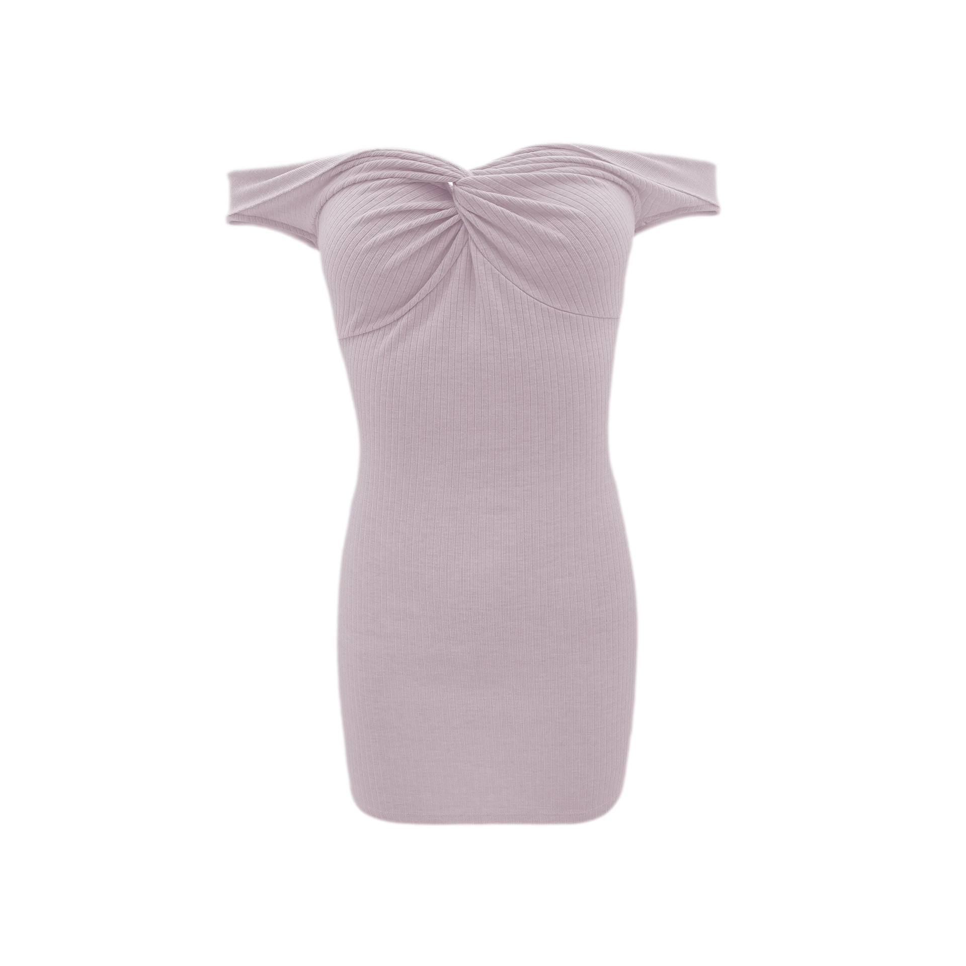 Ruched Twist Off-Shoulder Dress