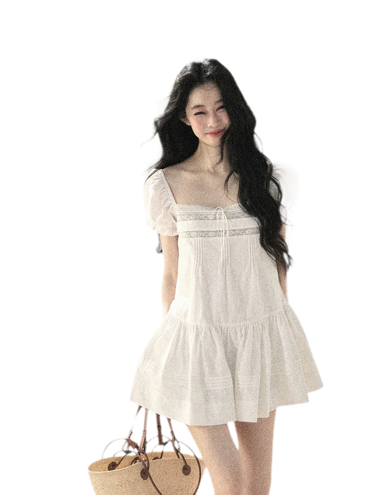 Cloudy Lace Puff Dress