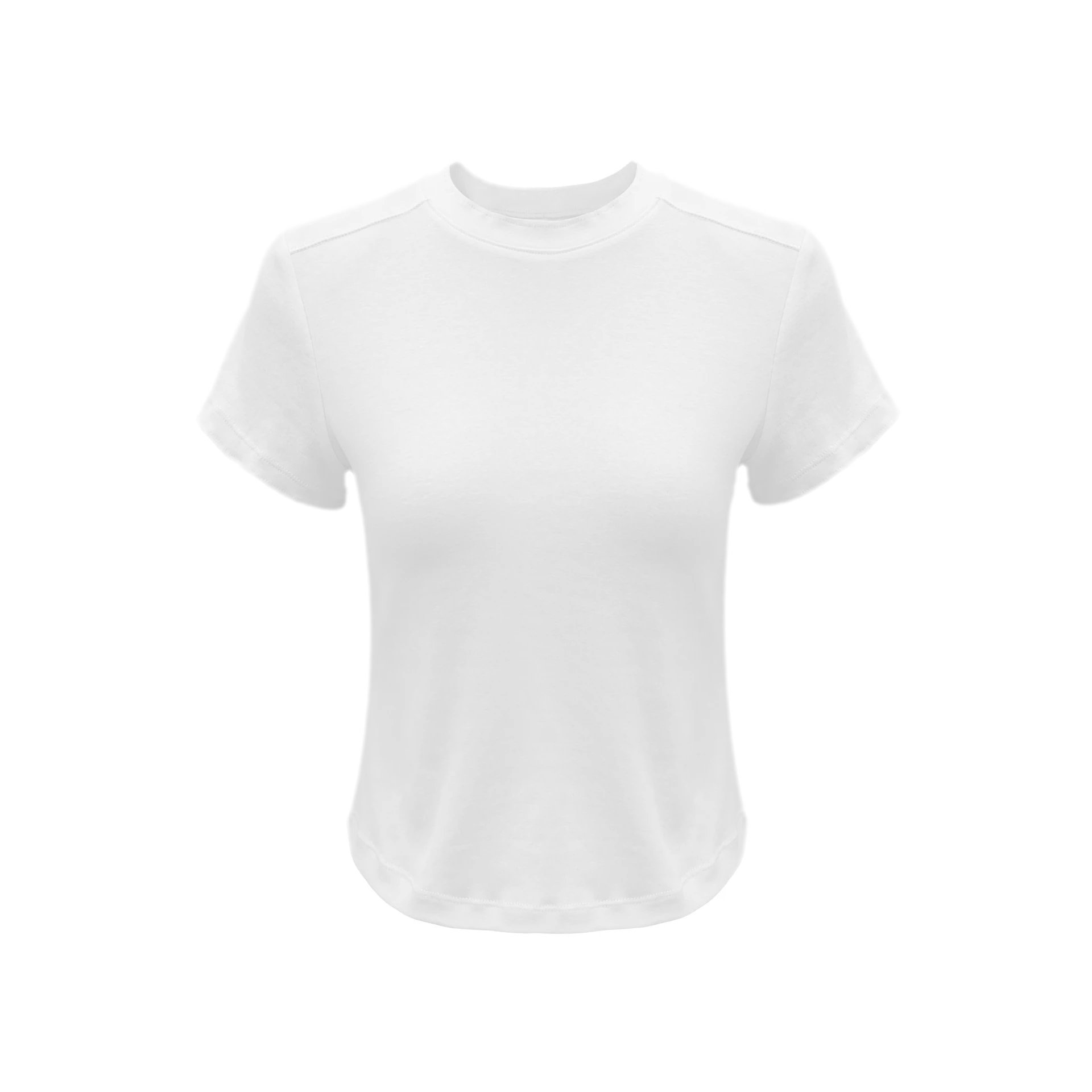 Stretch Cropped Crew-Neck T-Shirt