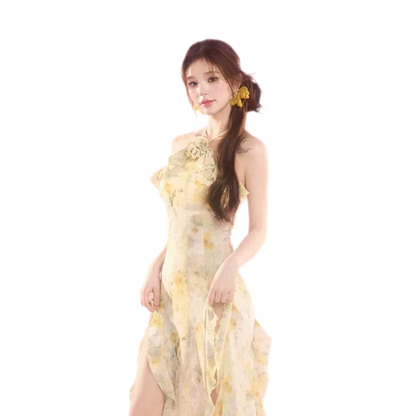 Sunlit Ruffle Swim Dress