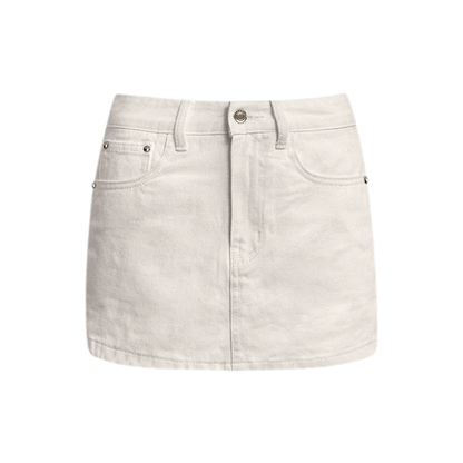 Bow A-Line Denim Skirt