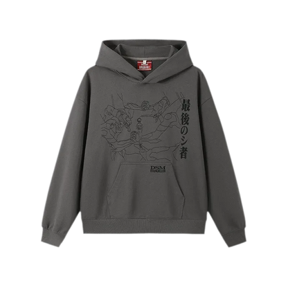Line-Art Embroidered Hooded Sweatshirt