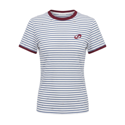 Lyocell Contrast Ribbed T-Shirt