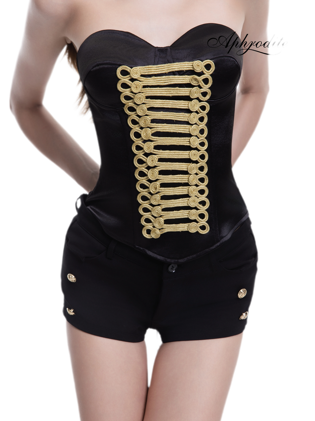 Bustier corset satiné à baleines