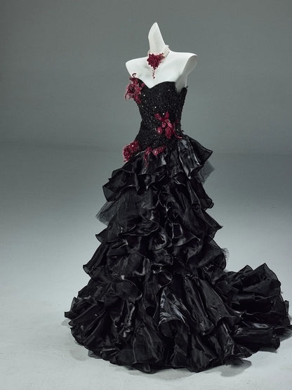 Sequin Corset Mermaid Evening Gown