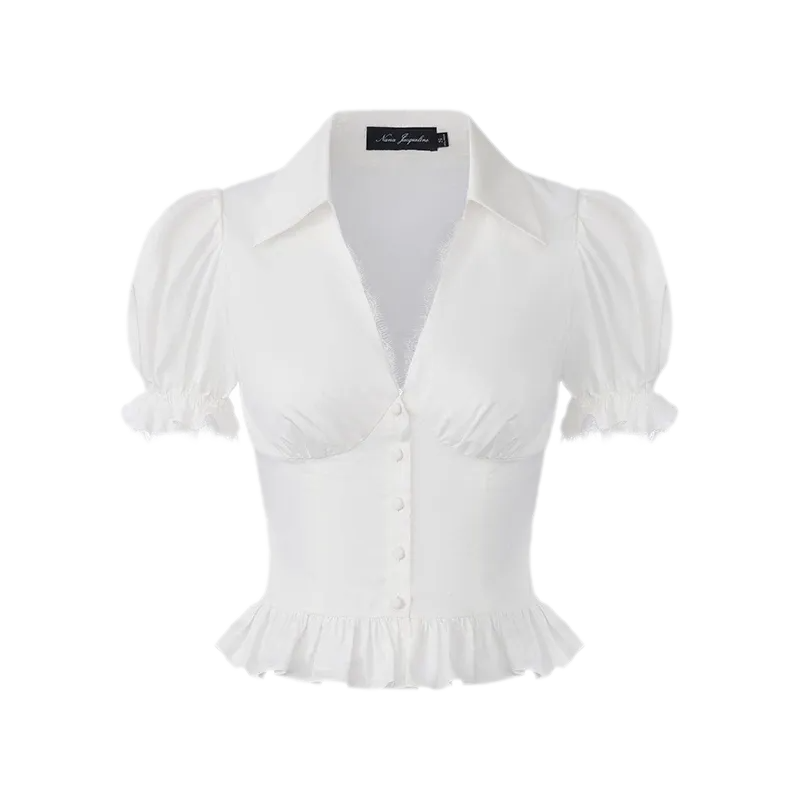 Back-Tie Puff Shirt